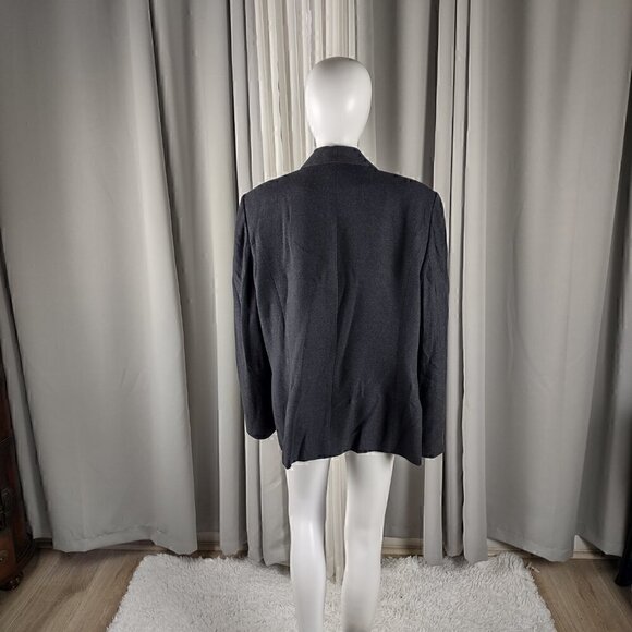 Kasper ASL Women's Charcoal Leading to Black Three Button Blazer Size 18 - Picture 3 of 12